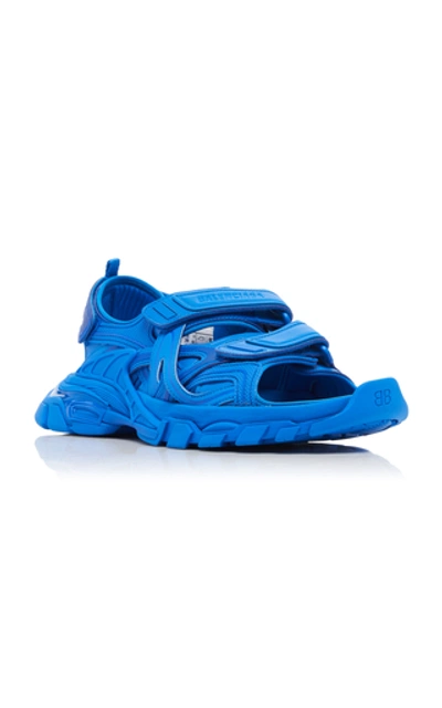 Shop Balenciaga Track Sandal In Blue