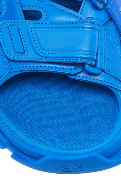 Shop Balenciaga Track Sandal In Blue