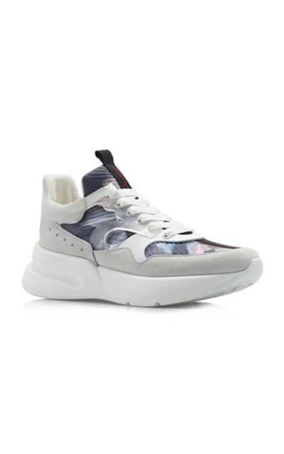 Shop Alexander Mcqueen Suede, Mesh And Rubber Sneakers In Multi