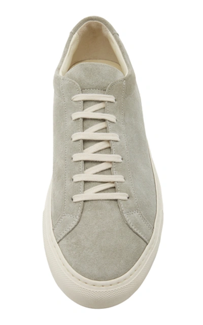 Shop Common Projects Original Achilles Suede Low-top Sneakers In Grey