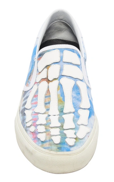 Amiri Men's Tie-dye Skeleton Slip-on Sneakers In Green