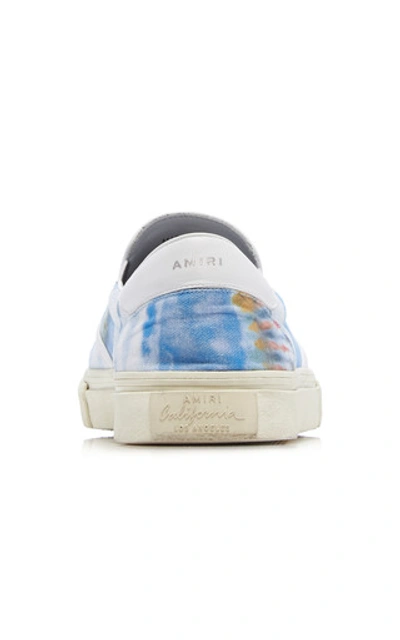 Amiri Men's Tie-dye Skeleton Slip-on Sneakers In Green
