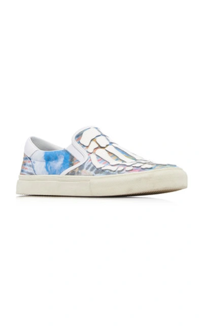 Amiri Men's Tie-dye Skeleton Slip-on Sneakers In Green