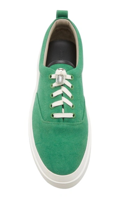 Shop Fear Of God 101 Lace Up Leather Sneakers In Green