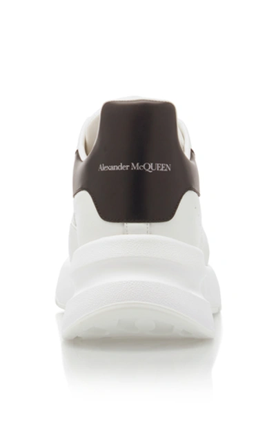 Shop Alexander Mcqueen Leather Low-top Sneakers In Black/white