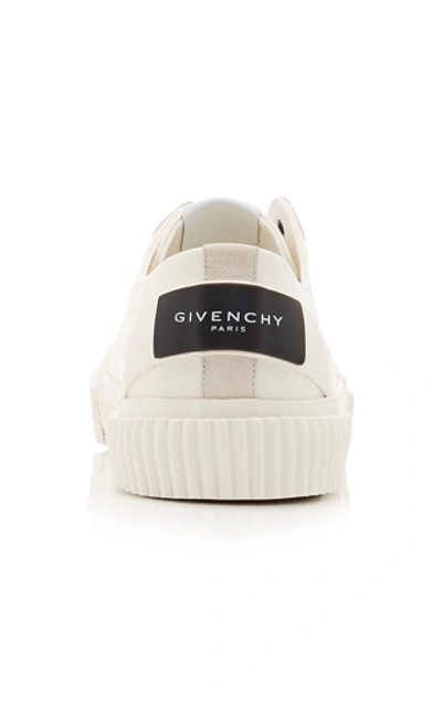 Shop Givenchy Tennis Light Logo-print Canvas Low-top Sneakers In White