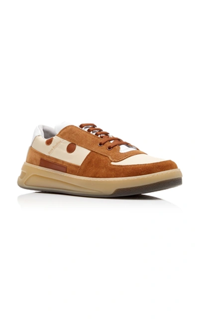 Shop Acne Studios Perey Suede Low-top Sneakers In Brown