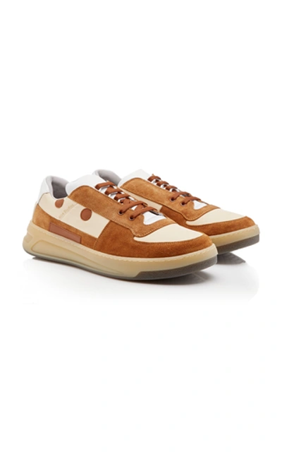 Shop Acne Studios Perey Suede Low-top Sneakers In Brown