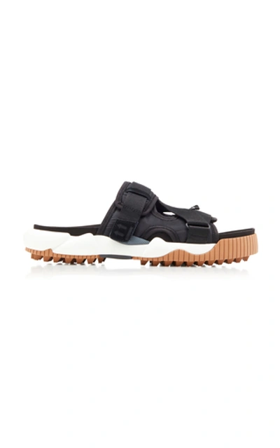 Shop Off-white Oddsy Minimal Shell Slide Sandals In Black