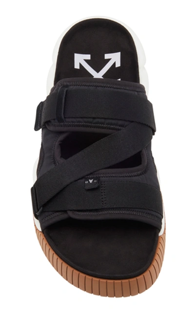 Shop Off-white Oddsy Minimal Shell Slide Sandals In Black