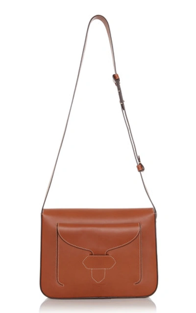 Shop Maison Margiela Leather Shoulder Bag In Brown