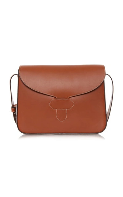 Shop Maison Margiela Leather Shoulder Bag In Brown