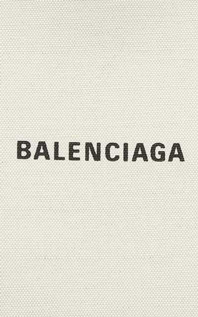 Shop Balenciaga Everyday Canvas Logo Tote In Neutral