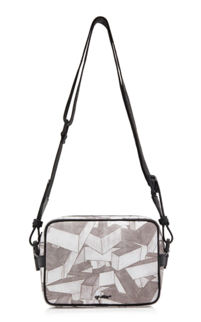 Shop Off-white Arrows Pattern Crossbody Bag  In Grey