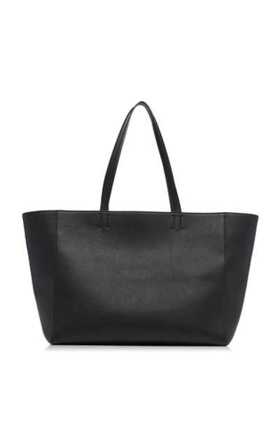 Shop Balenciaga Everyday Leather Logo Tote In Black