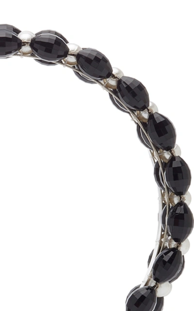 Shop Shrimps Quinn Bead And Faux Pearl-embellished Headband In Black