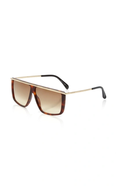 Shop Givenchy Shield Acetate Square-frame Sunglasses In Brown