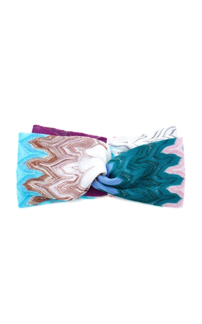 Shop Missoni Crochet-knit Turban In Multi