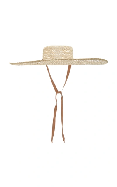 Shop Sensi Studio Calado Hippie Hat With Extra Long Brim In Neutral