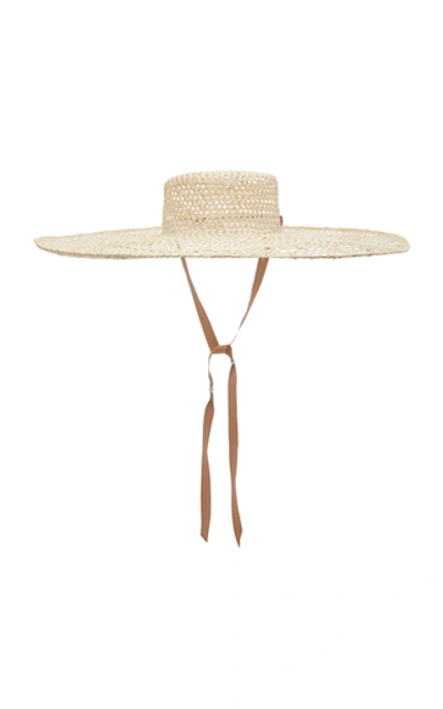 Shop Sensi Studio Calado Hippie Hat With Extra Long Brim In Neutral