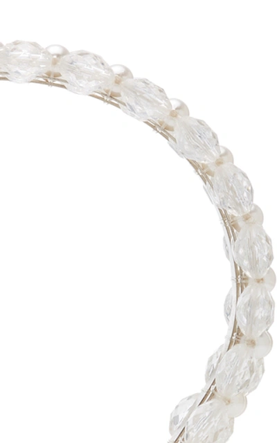 Shop Shrimps Quinn Bead And Faux Pearl-embellished Headband In Silver