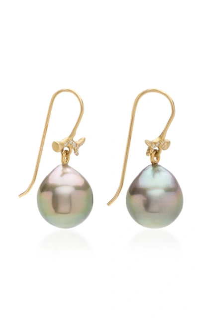 Shop Annette Ferdinandsen 18k Gold, Pearl And Diamond Earrings