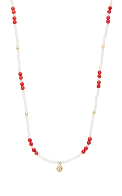 Shop Aron & Hirsch Surma 18k Gold, Diamond And Agate Necklace