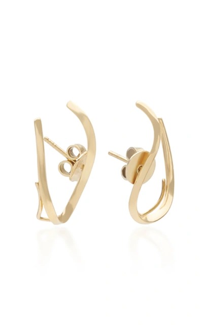 Shop Aron & Hirsch Curva 18k Gold Earrings