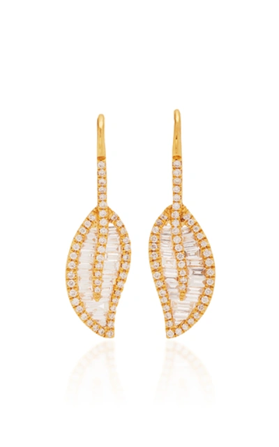 Shop Anita Ko Women's Leaf 18k Gold Diamond Earrings