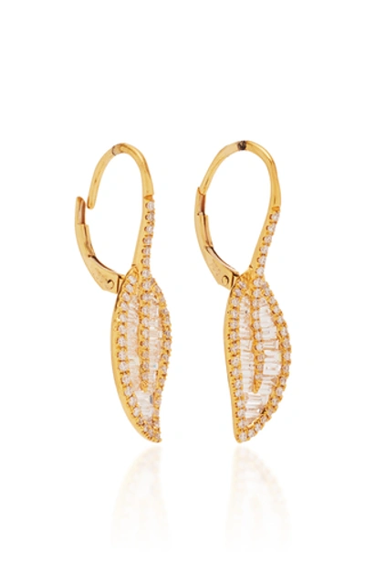 Shop Anita Ko Women's Leaf 18k Gold Diamond Earrings
