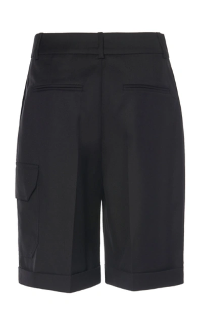 Shop Boyarovskaya Wool Cargo Shorts In Black