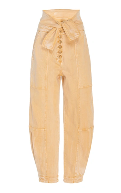 Shop Ulla Johnson Storm Stretch High-rise Straight-leg Jeans In Neutral
