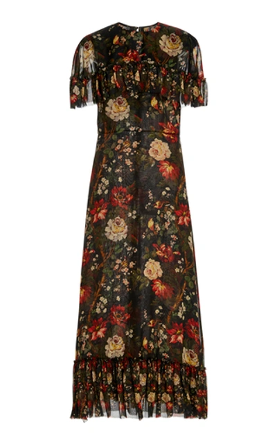 Shop The Vampire's Wife The Bombette Floral-print Silk Dress