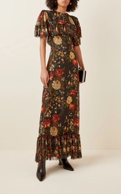 Shop The Vampire's Wife The Bombette Floral-print Silk Dress