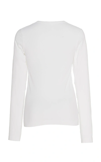 Shop Helmut Lang Scoop Neck Top In White