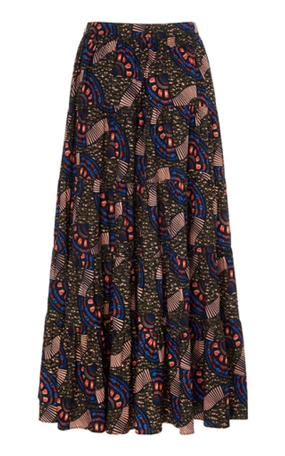 Shop Ulla Johnson Sylvie Printed Cotton Midi Skirt