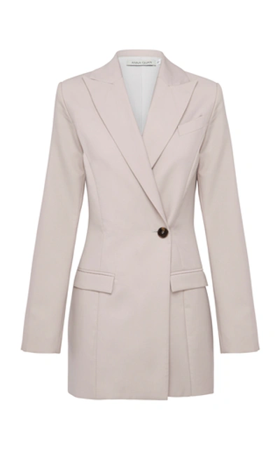 Shop Anna Quan Sienna Crepe Blazer In Neutral