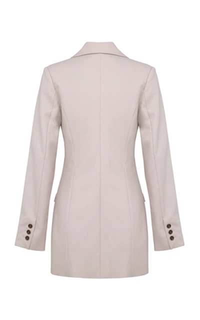 Shop Anna Quan Sienna Crepe Blazer In Neutral