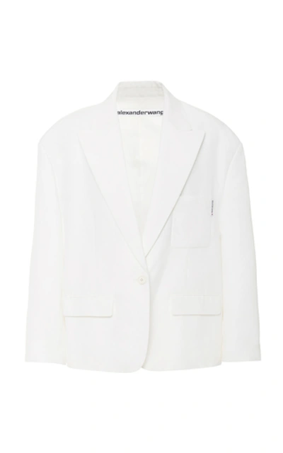 Alexander Wang Oversized Sweatshirt Blazer In White | ModeSens