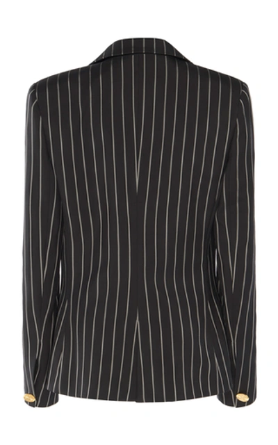 Shop Alexandre Vauthier Pinstriped Twill Blazer In Stripe