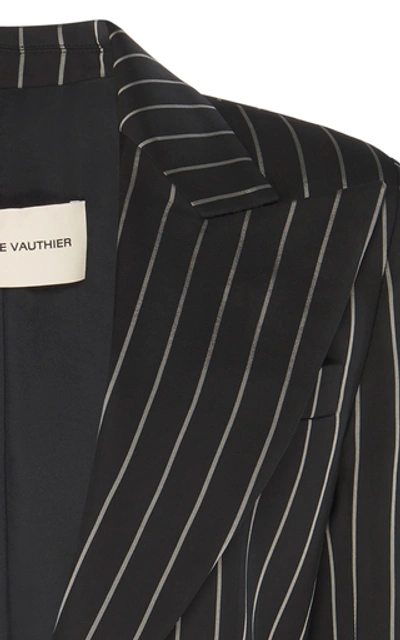 Shop Alexandre Vauthier Pinstriped Twill Blazer In Stripe