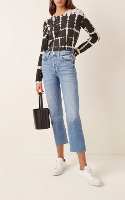 Shop Re/done High-rise Straight Leg Jeans In Light Wash