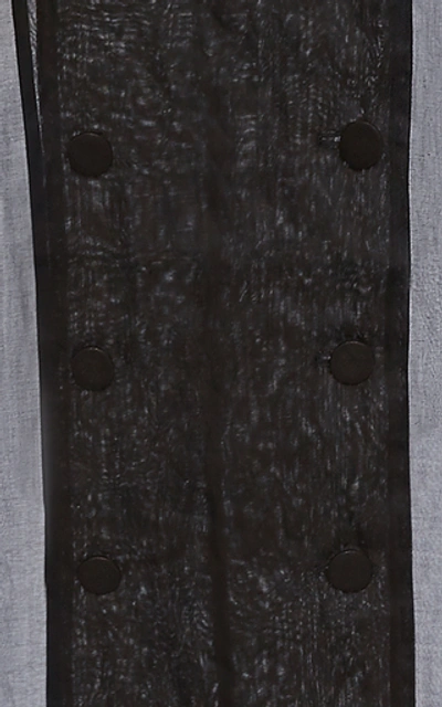 Shop Totême Pisa Organza Cotton Trench Coat In Black