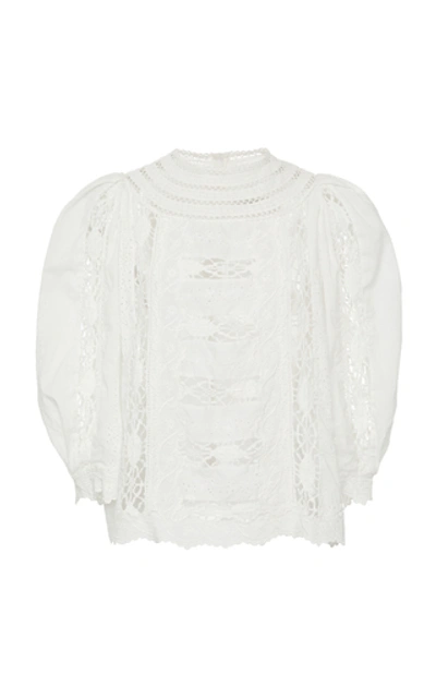 Shop Sea Lea Open-knit Cotton Top In White