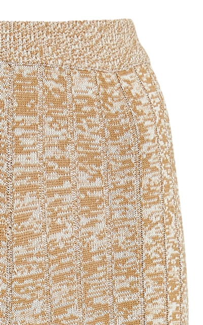 Shop Joseph Sally Mélange Ribbed-knit Maxi Skirt In Neutral