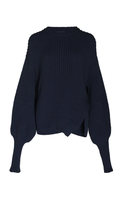 Shop Ulla Johnson Cosima Cotton Pullover In Navy