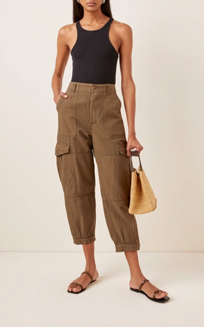 Shop Citizens Of Humanity Greta Cuffed Leg Surplus Pant In Green