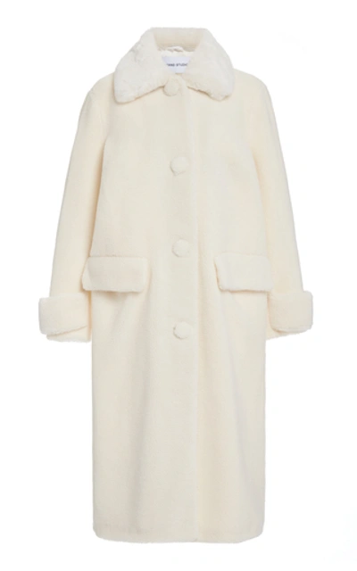 Shop Stand Studio Karissa Faux Shearling Teddy Coat In White