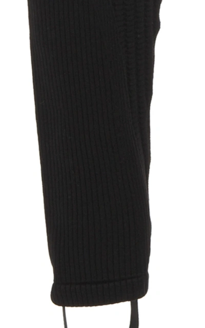 Shop Loewe Crystal-embellished Wool-blend Skinny Pants In Black