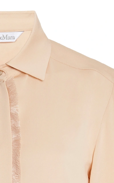 Shop Max Mara Women's Mogador Silk Shirt In Neutral